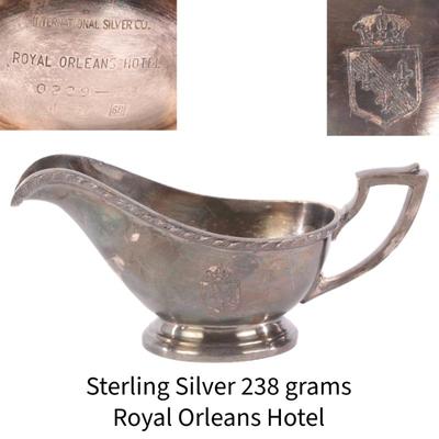 Antique Sterling gravy boat from Royal Orleans Hotel