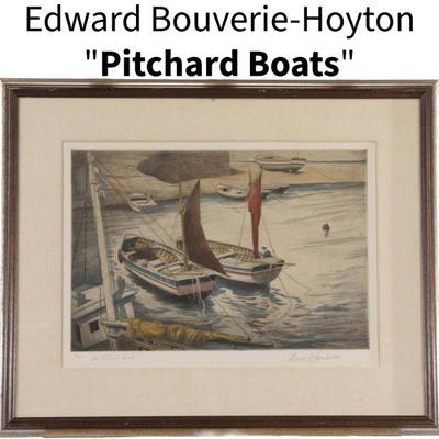 Edward Bouverie Hoyton hand colored etching