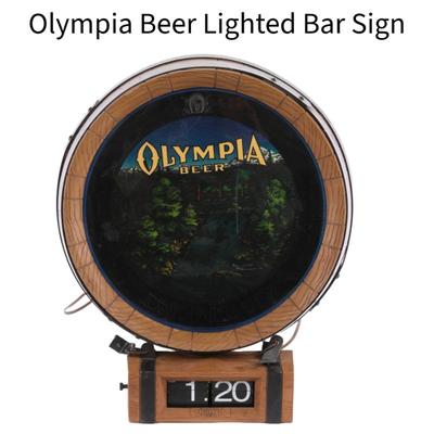 Olympia Beer lighted bar sign