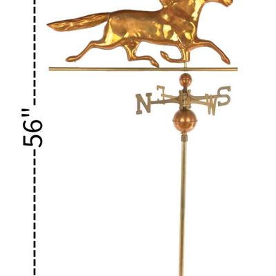Large Copper & Brass Weather Vane on stand