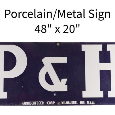 Antique porcelain p & H sign- #2