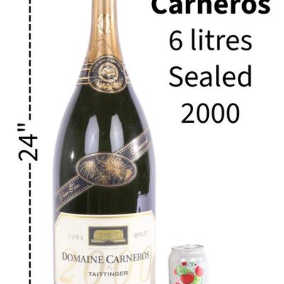 Methuselah, 6 litre bottle of Domaine Carneros Champagne- 2000- sealed