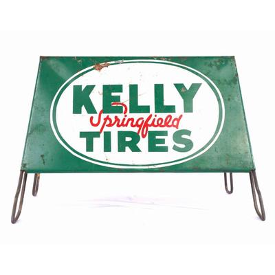 Metal Kelly Tires display rack