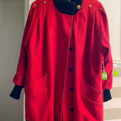 Red Vintage Ladies Wool Jacket by Herman Kay