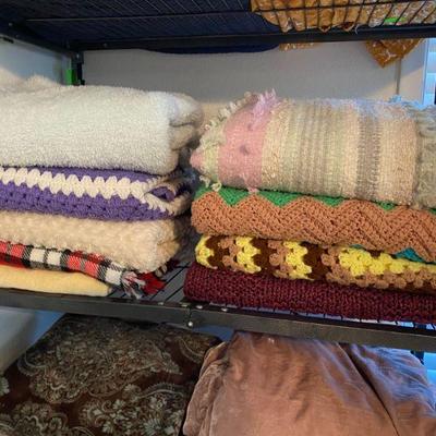 Crocheted blankets and afagans
