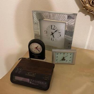 #8020 â€¢ (3) Clocks and (1) Radio
