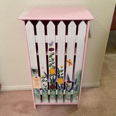 #8032 â€¢ Floral & Butterfly Design Cabinet
