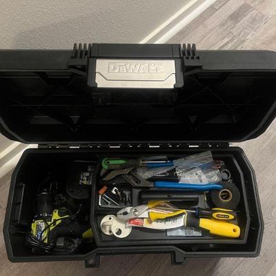 FTK071- Dewalt Tool Box With Asstd Hand & Power Tools