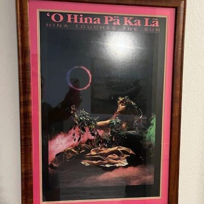 FTK026 Koa Framed Hawaiian Art Poster