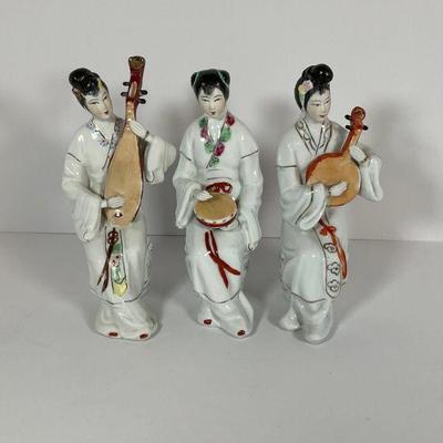 Asian Porcelain Musician Figures