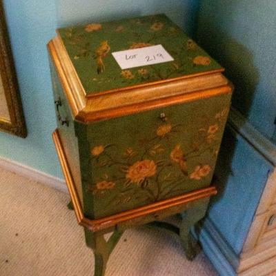 219	Asian Style Painted File Cabinet	$75.00