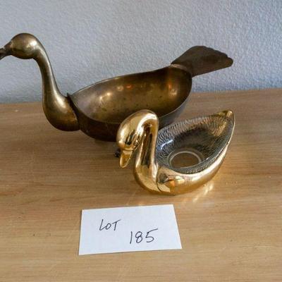 185	2 Brass Ducks	$30.00