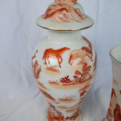 107	Srednick Vase & Matching Urn	$40.00
