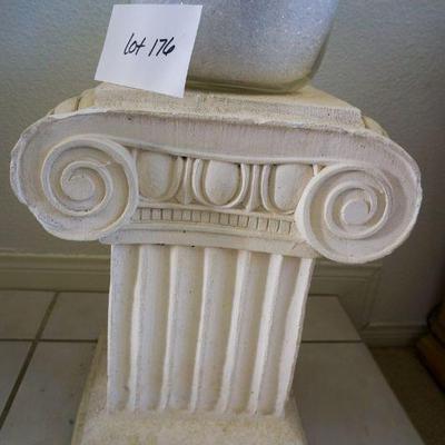 176	Stone Pillar w Vase & Tulips	$65.00
