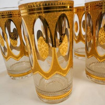 100	MCM Gilt Gold Highball Glasses (7)	$50.00