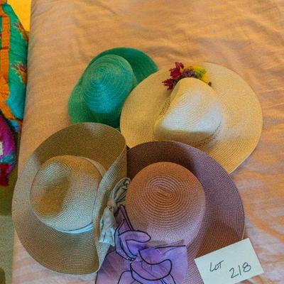 218	5 Colorful Women's Straw Hats	$32.00