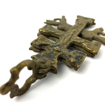 #62 â€¢ Vintage Bronze Cross of Caravaca

