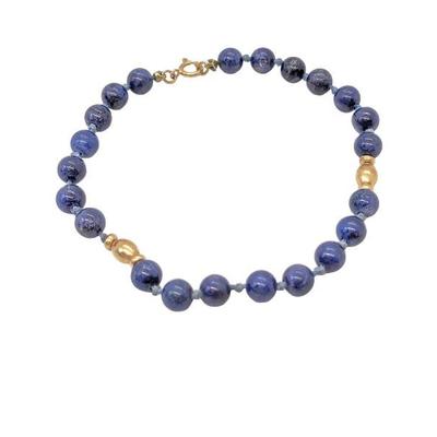 #200 â€¢ Lapis Lazuli and 14k Gold Bead Bracelet
