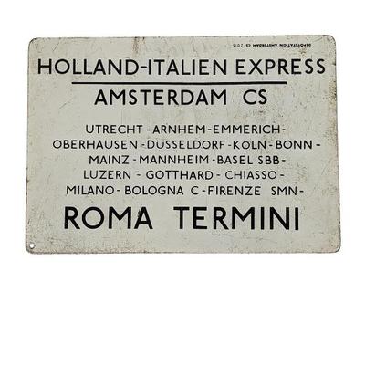 #5 â€¢ Dutch European Metal Transit Sign
