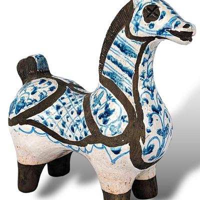 #44 â€¢ Handmade Pottery Horse Figurine

