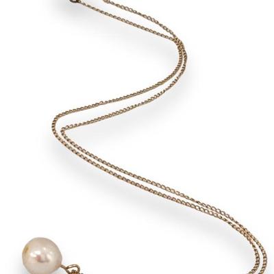 #199 â€¢ Delicate Pearl and 14k Gold Necklace
