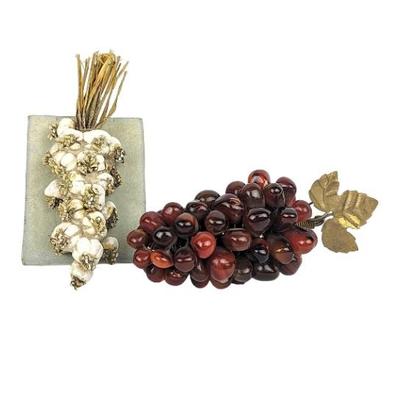 #72 â€¢ Vintage Miniature Grape Agates & Hanging Garlic Clusters
