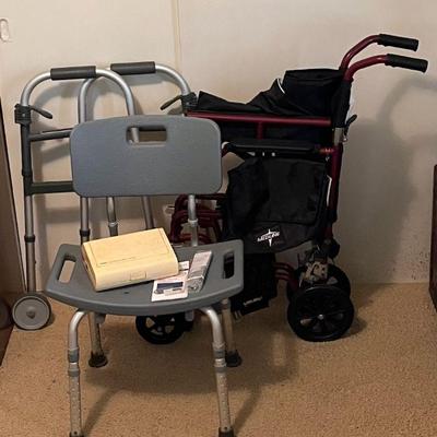 AHT211 Wheelchair, Walker, Shower Chair & Blood Pressure Monitor 