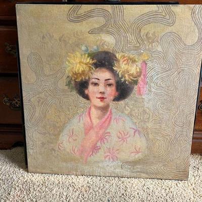 AHT247-Geisha Picture On Canvas