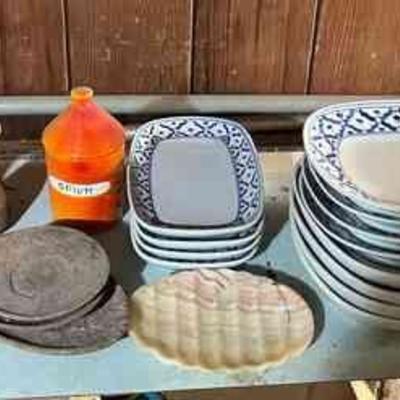 AHT325 Blue & White Ceramic Dishes, Alabaster Soap Dish & More! 
