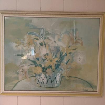 AHT206 Framed Still Life Picture Of Floral Arrangement 