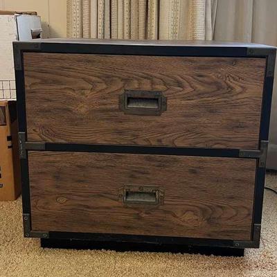 AHT066- Wooden (2) Drawer File Cabinet