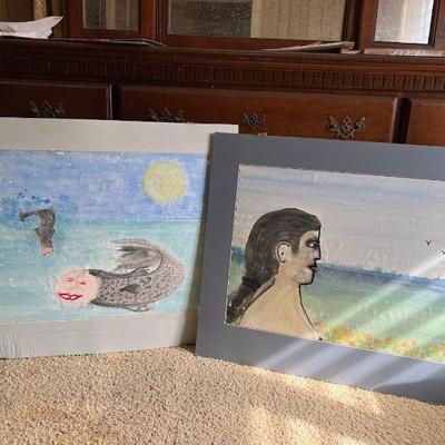 AHT237-(2) Original Watercolor Paintings