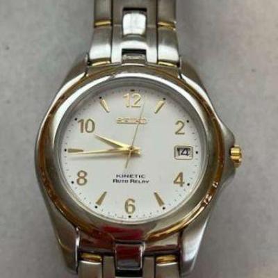AHT253 Men's Seiko Kinetic Auto Relay Watch