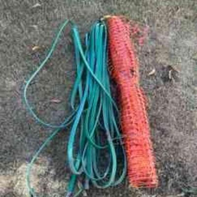 AHT341- Garden Hose & Plastic Mesh Fencing