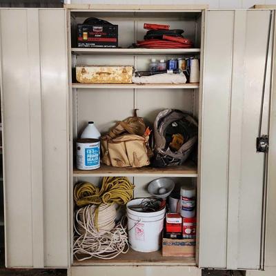 AHT343 - 2-Door Storage Cabinet With Contents