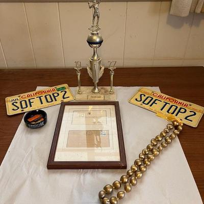 AHT282 California License Plates, Tennis Trophy & More!