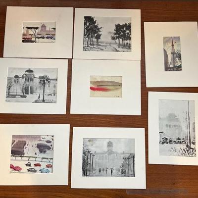 AHT183- Collection Of Colored & Black & White Prints