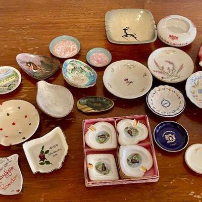 Lot 070-P: Trinket Dishes and Ashtrays

Description: An assortment of souvenir trays collected by our Clients during 30 years of...