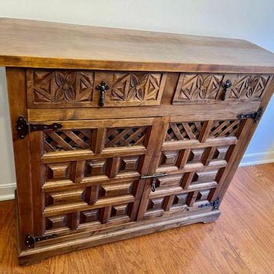 Lot 004-LR: MC Spanish Revival Hand-Carved Buffet

Features:
â€¢	Purchased by our clients around 1970 during their residence in...