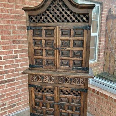 Lot 092-P: Rustic MC Spanish Revival Storage Cabinet #2

Features:
â€¢	Note: This item is identical to another cabinet; see Lot 003-LR....