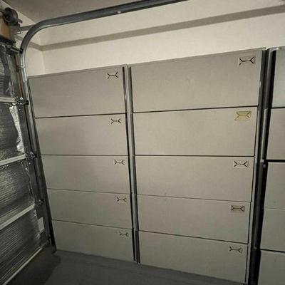 Lot 020-G: Pair of Legal-Size Lateral Filing/Storage Cabinets #1

Description: 
â€¢	2 gray metal office lateral filing/storage cabinets...