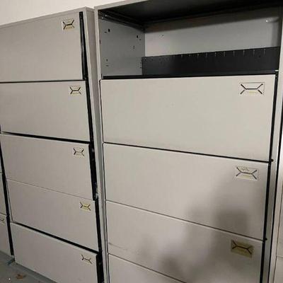 Lot 021-G: Pair of Legal-Size Lateral Filing Cabinets #2

Description: 
â€¢	2 gray metal office lateral legal-size filing cabinets
â€¢...