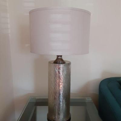 Glass accent table and Lamp