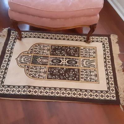 Rug beige and brown patterned