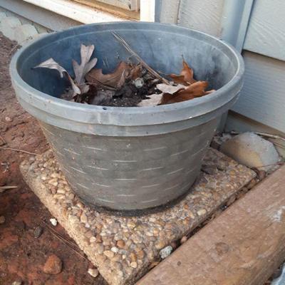 Gray planter pot