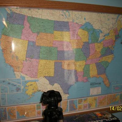 Framed US Map