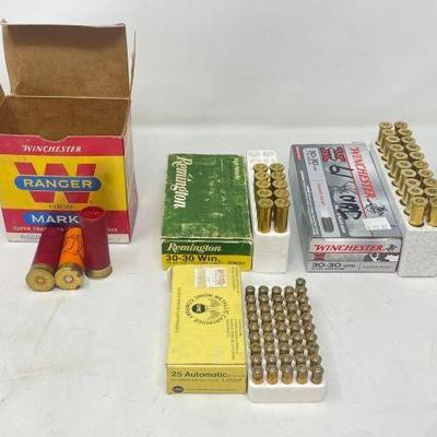 #3016 â€¢ .25 Auto, .30-30 WIN and 12 Gauge Ammo
