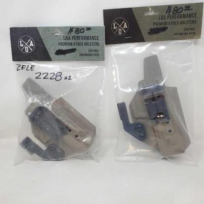 #2228 â€¢ (2) LOA Performance Premium Kydex Holsters
