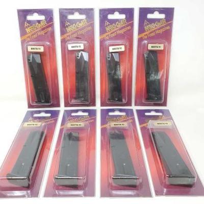 #2306 â€¢ (8) Beretta 92 9mm 15rd Magazines
