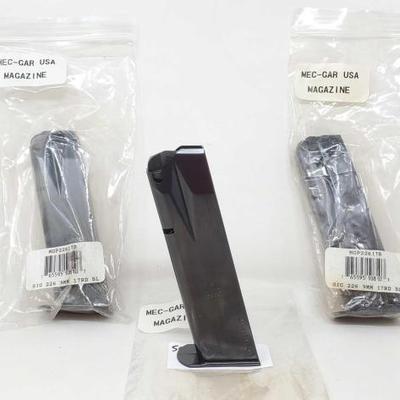 #2302 â€¢ (3) Sig 226 9mm 17rd Black Magazines
